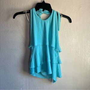 Sleeveless Aqua Layered Top Y2K 2000’s